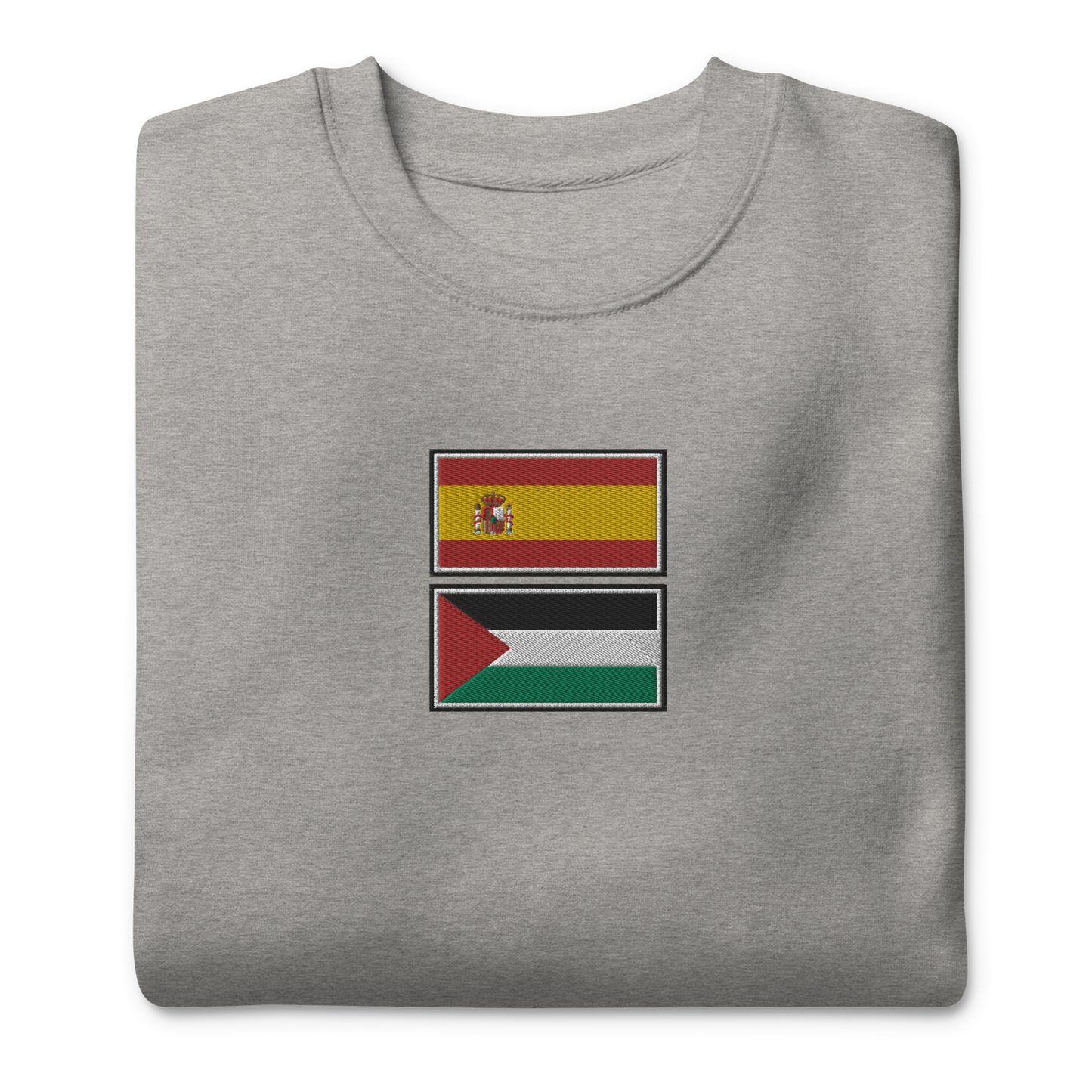 Spain x Palestine Embroidered Unisex Sweatshirt