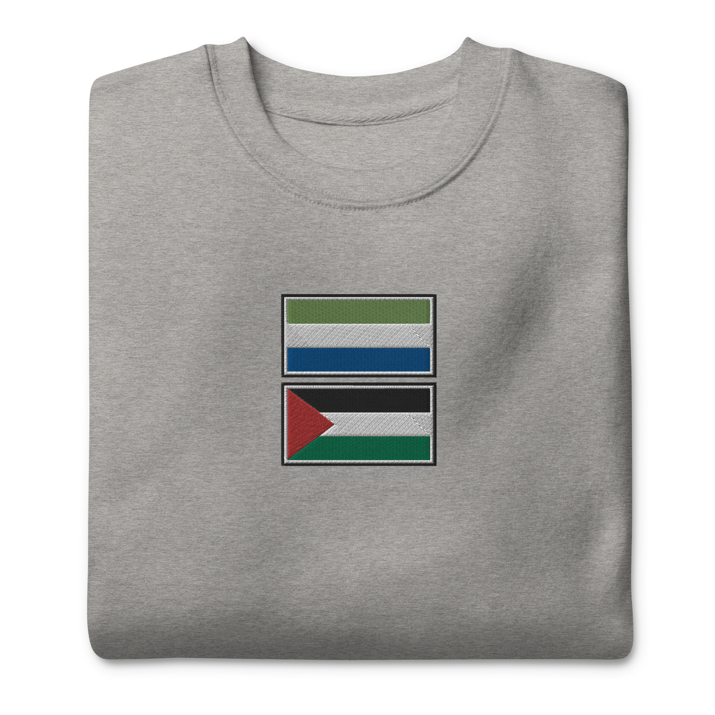 Sierra Leone x Palestine Embroidered Unisex Sweatshirt