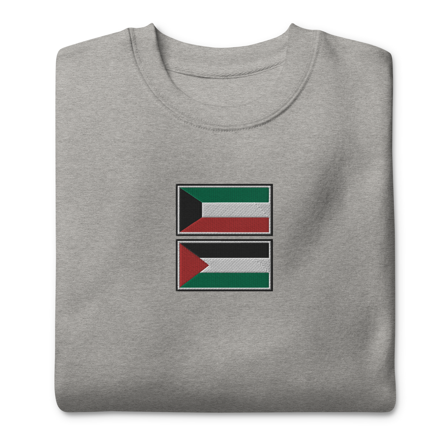 Kuwait x Palestine Embroidered Unisex Sweatshirt