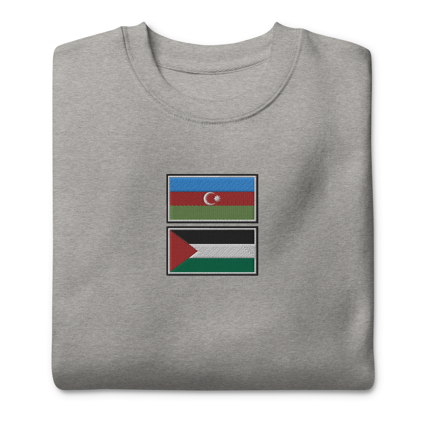 Azerbaijan x Palestine Embroidered Unisex Sweatshirt