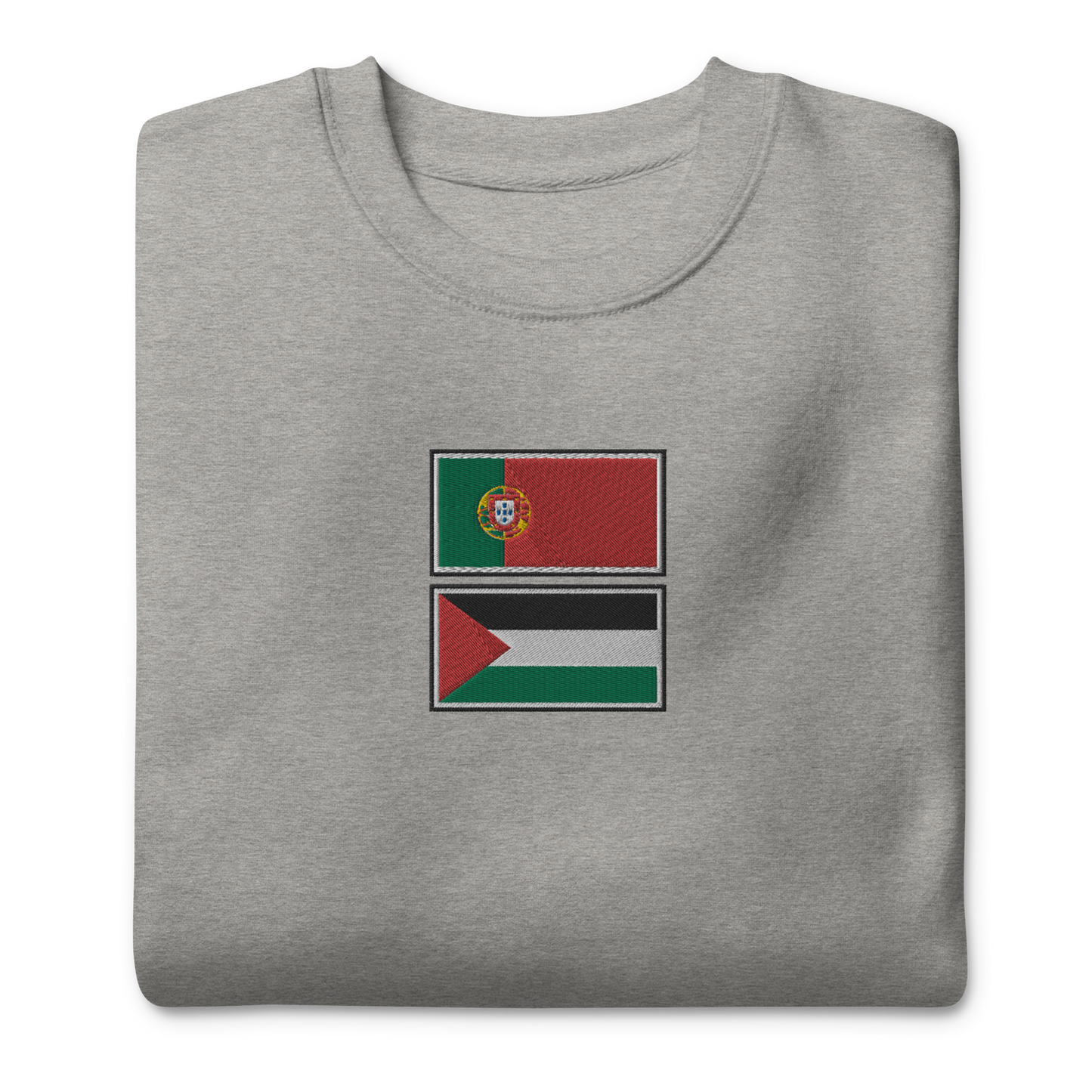 Portugal x Palestine Embroidered Unisex Sweatshirt