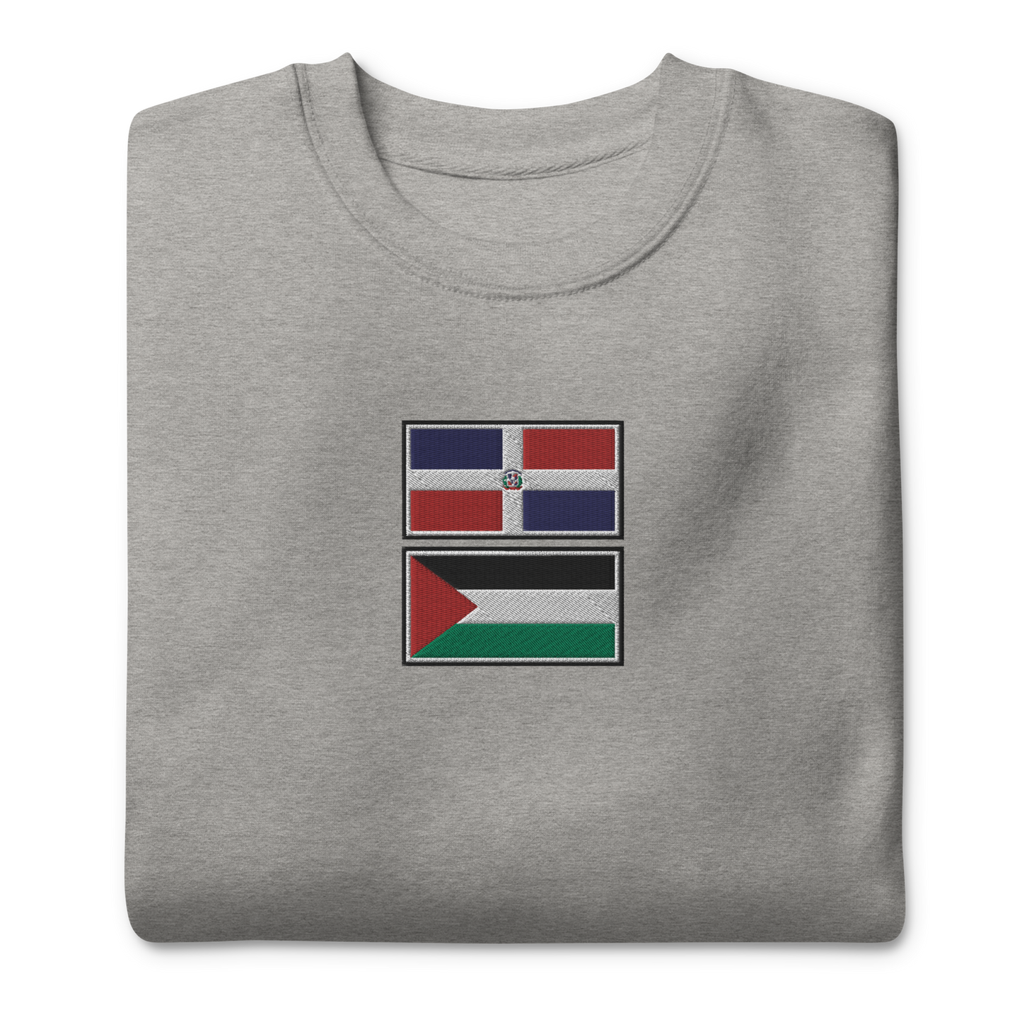 Dominican Republic x Palestine Embroidered Unisex Sweatshirt