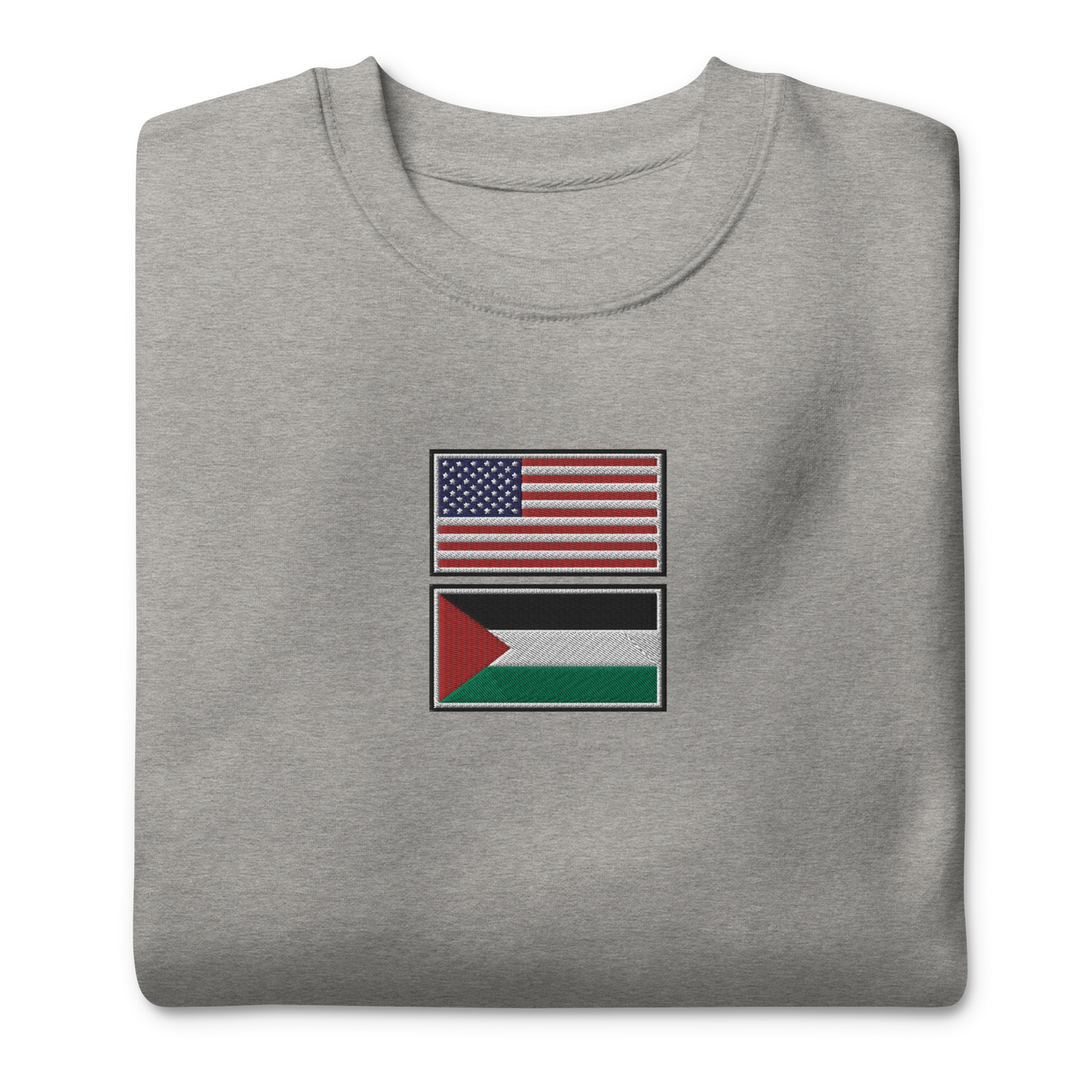 USA x Palestine Embroidered Unisex Sweatshirt