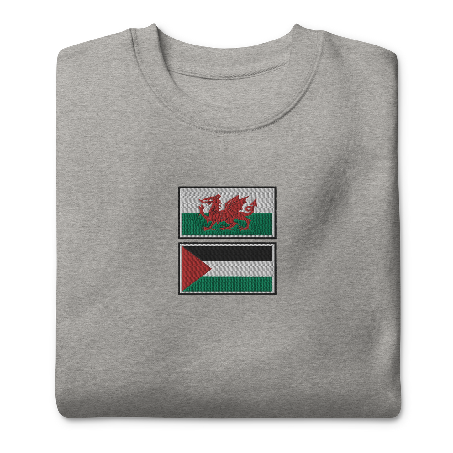 Wales x Palestine Embroidered Unisex Sweatshirt