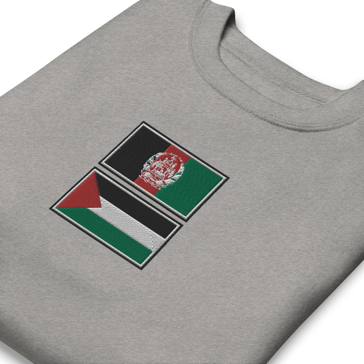 Afghanistan x Palestine Embroidered Unisex Sweatshirt