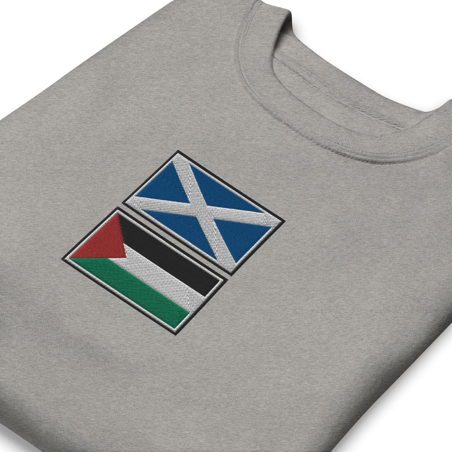 Scotland x Palestine Embroidered Unisex Sweatshirt