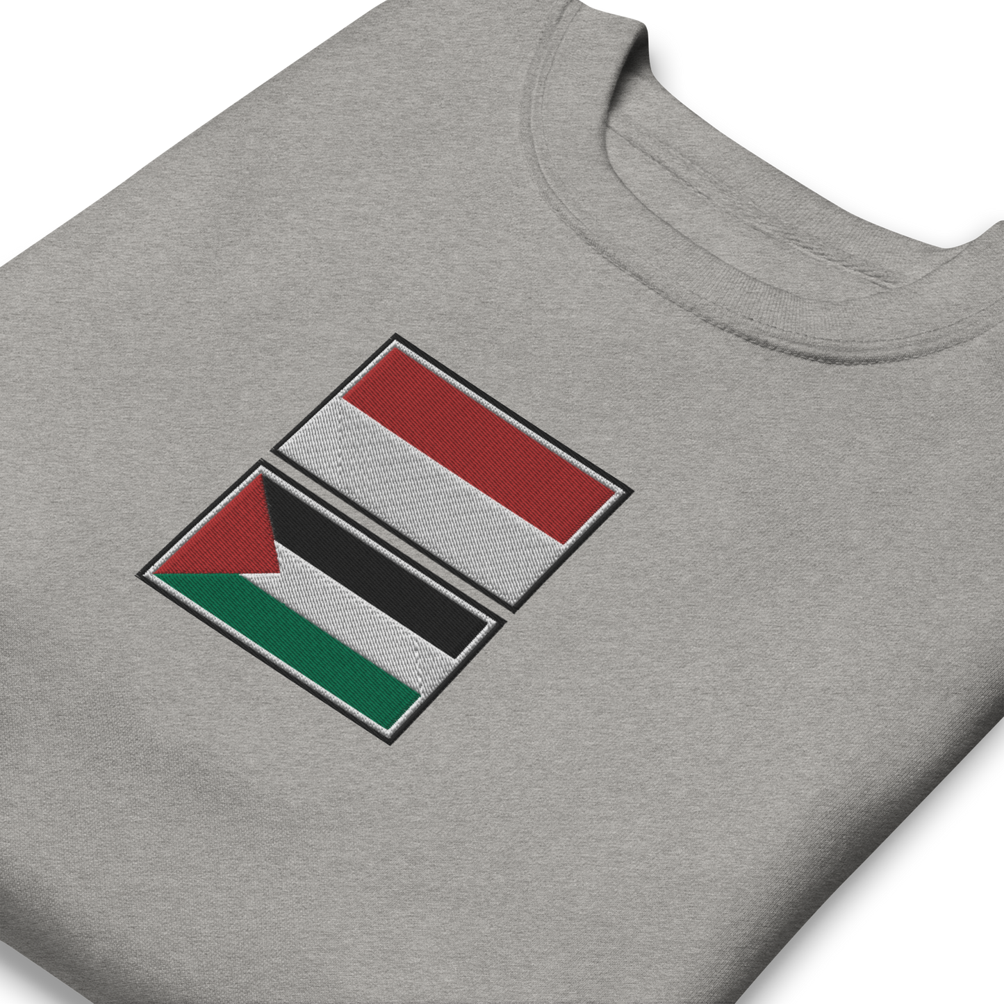 Indonesia x Palestine Embroidered Unisex Sweatshirt