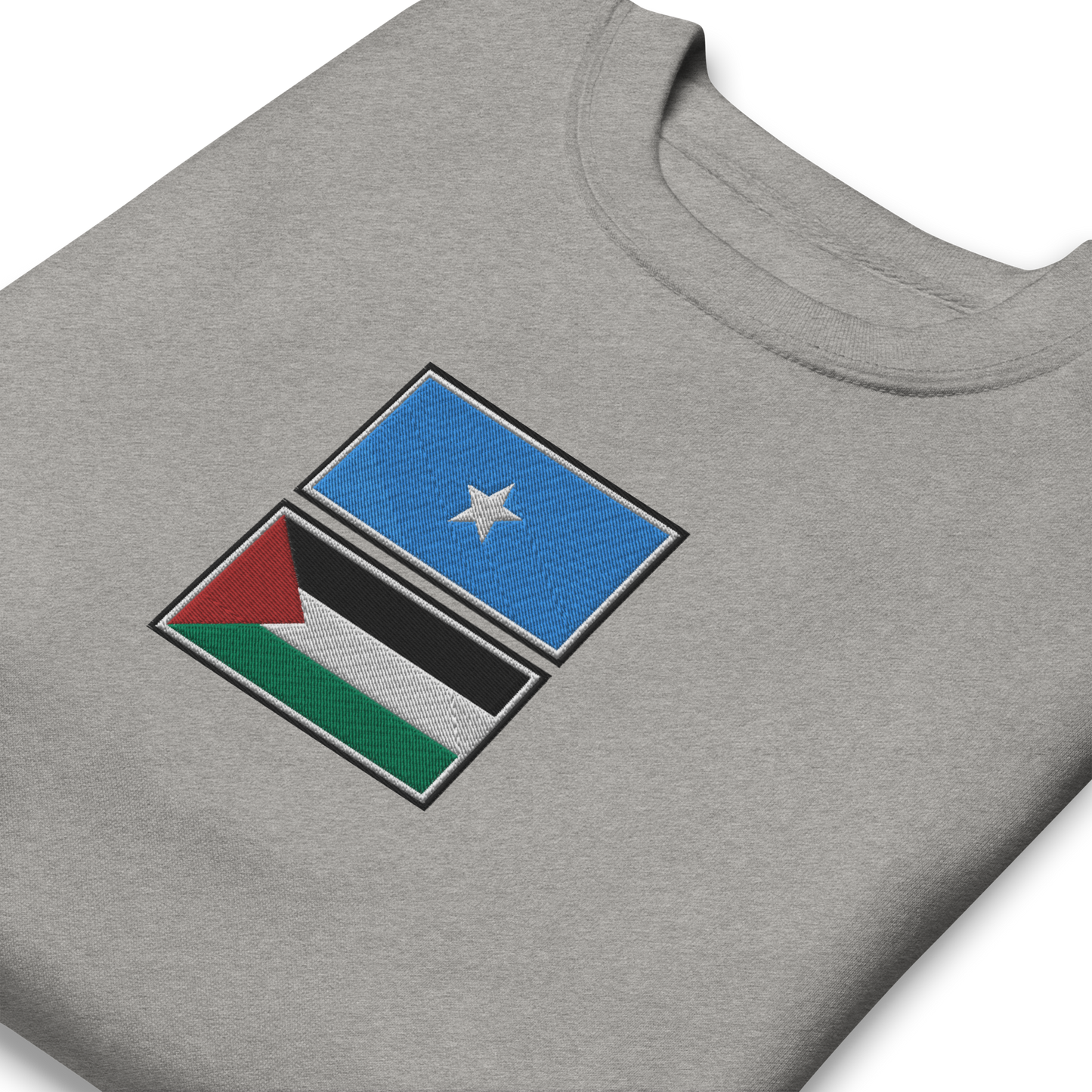 Somalia x Palestine Embroidered Unisex Sweatshirt