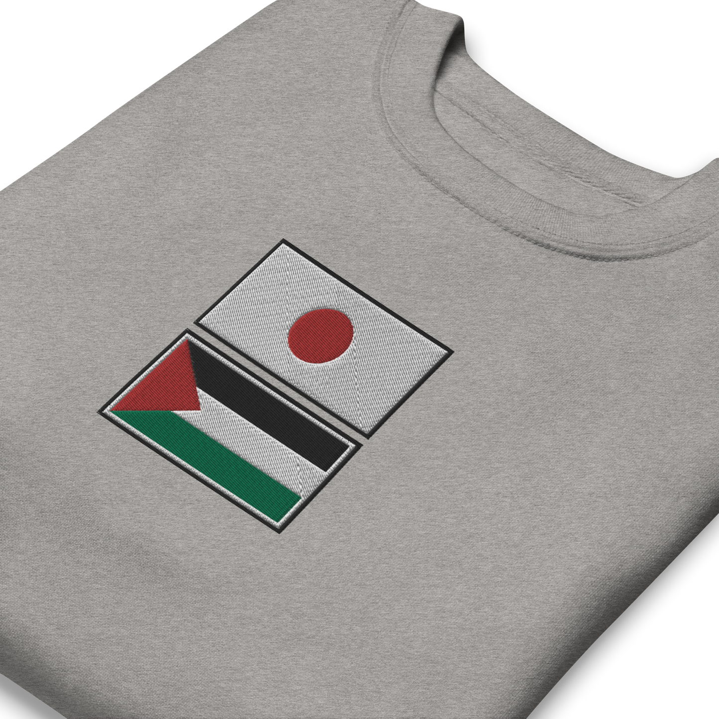 Japan x Palestine Embroidered Unisex Sweatshirt