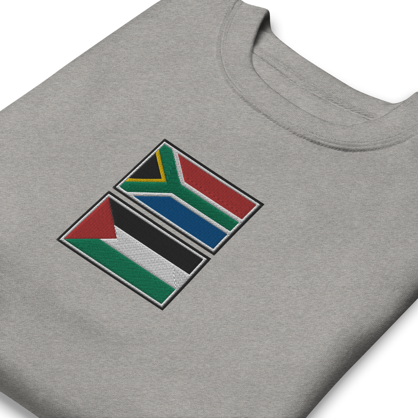 South Africa x Palestine Embroidered Unisex Sweatshirt