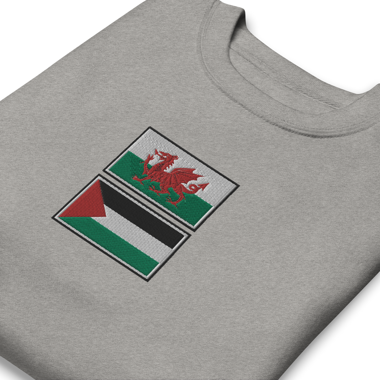 Wales x Palestine Embroidered Unisex Sweatshirt