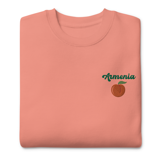 Armenia Apricot Embroidered Unisex Sweatshirt