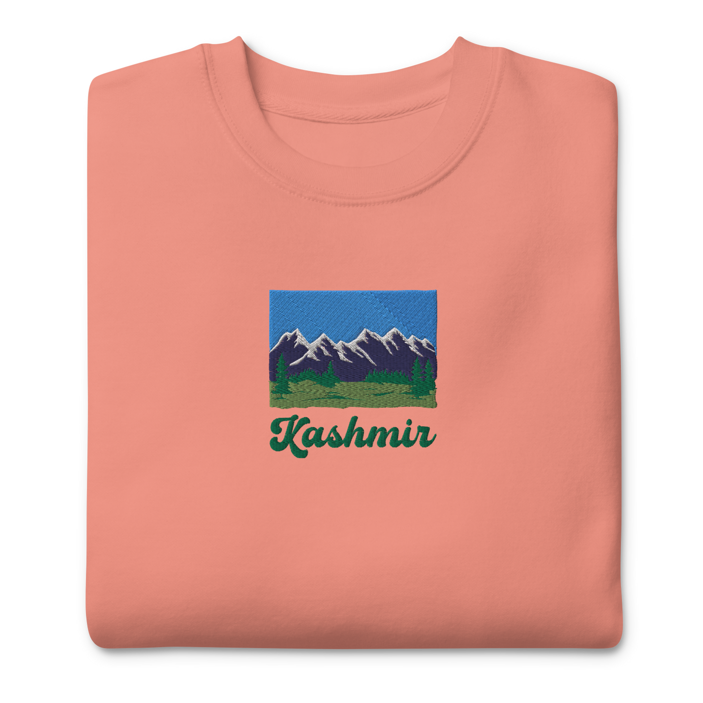 Kashmir Mountains Embroidered Unisex Sweatshirt