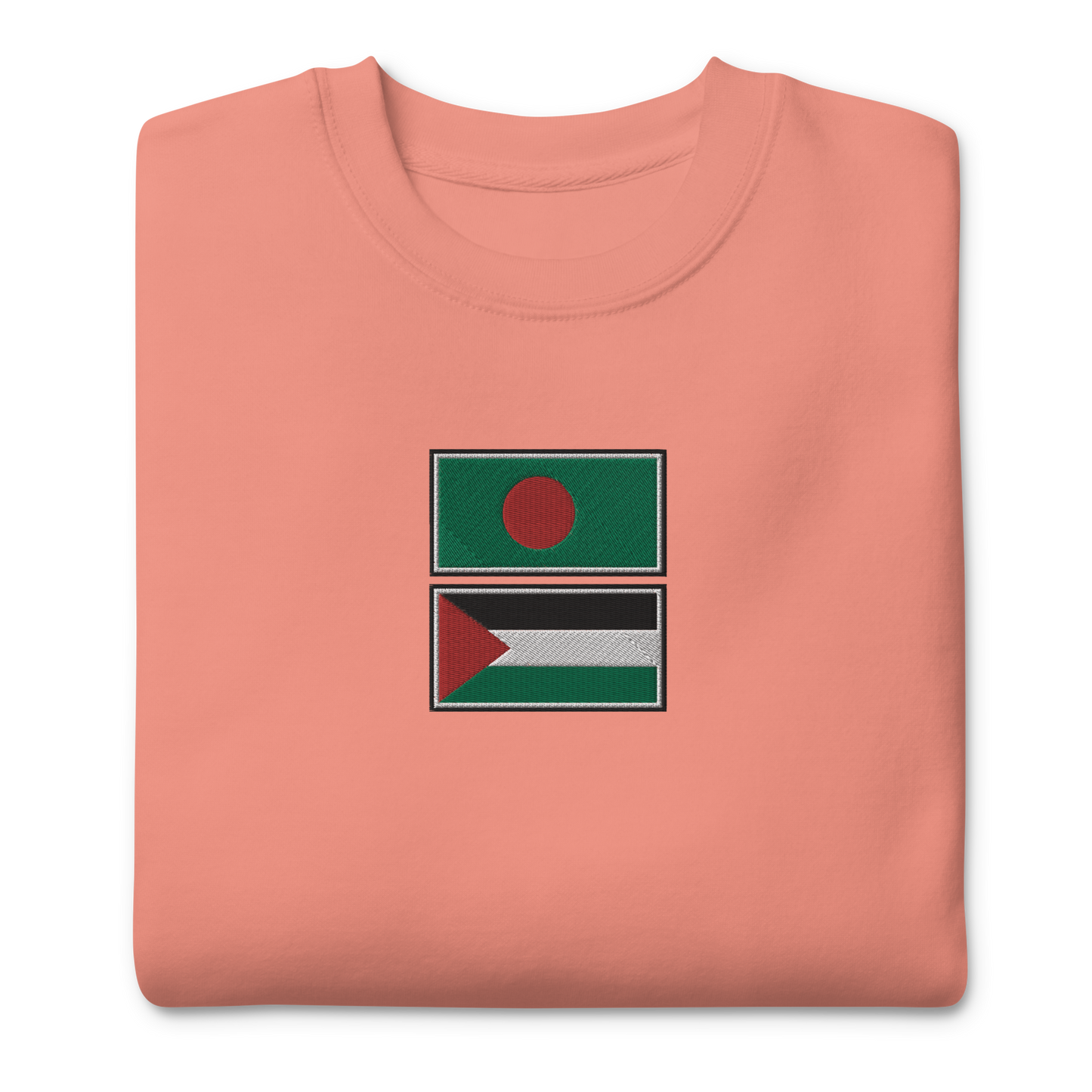 Bangladesh x Palestine Embroidered Unisex Sweatshirt