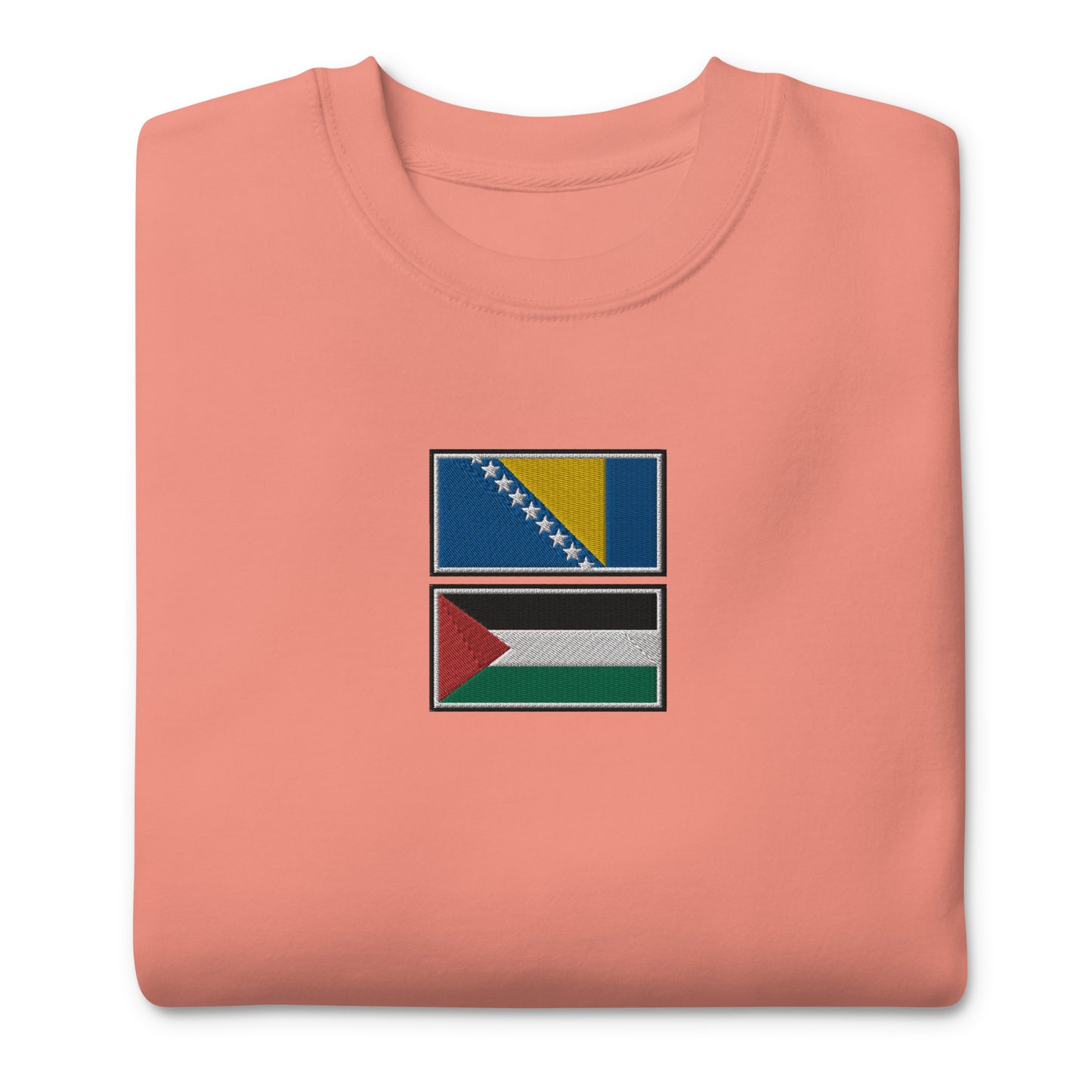 Bosnia x Palestine Embroidered Unisex Sweatshirt