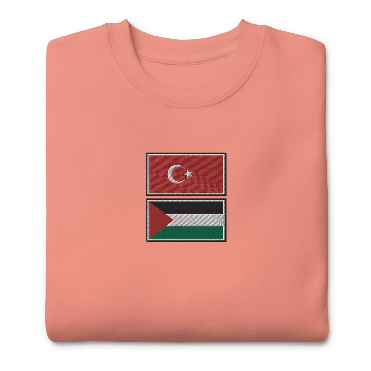 Türkiye x Palestine Embroidered Unisex Sweatshirt