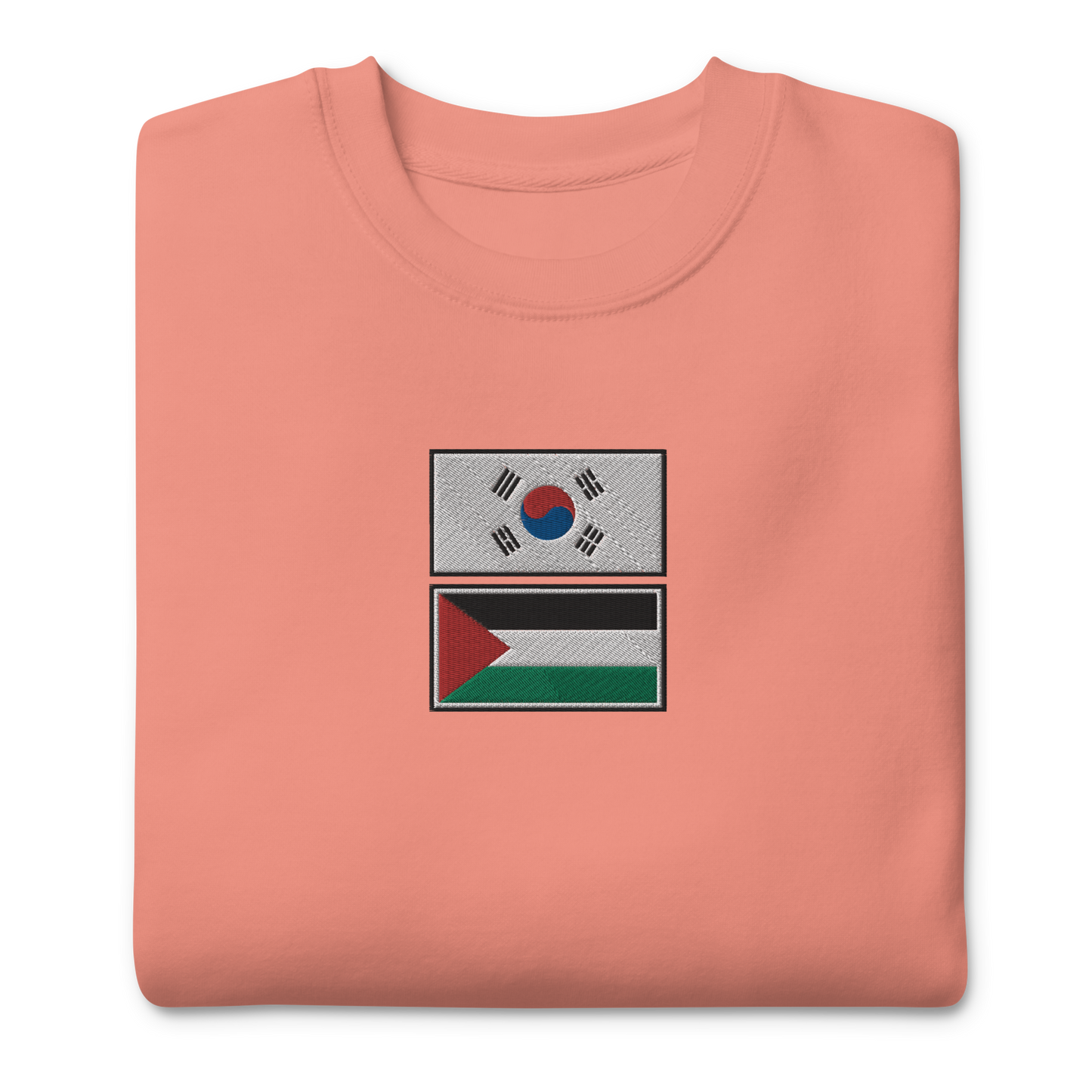 South Korea x Palestine Embroidered Unisex Sweatshirt