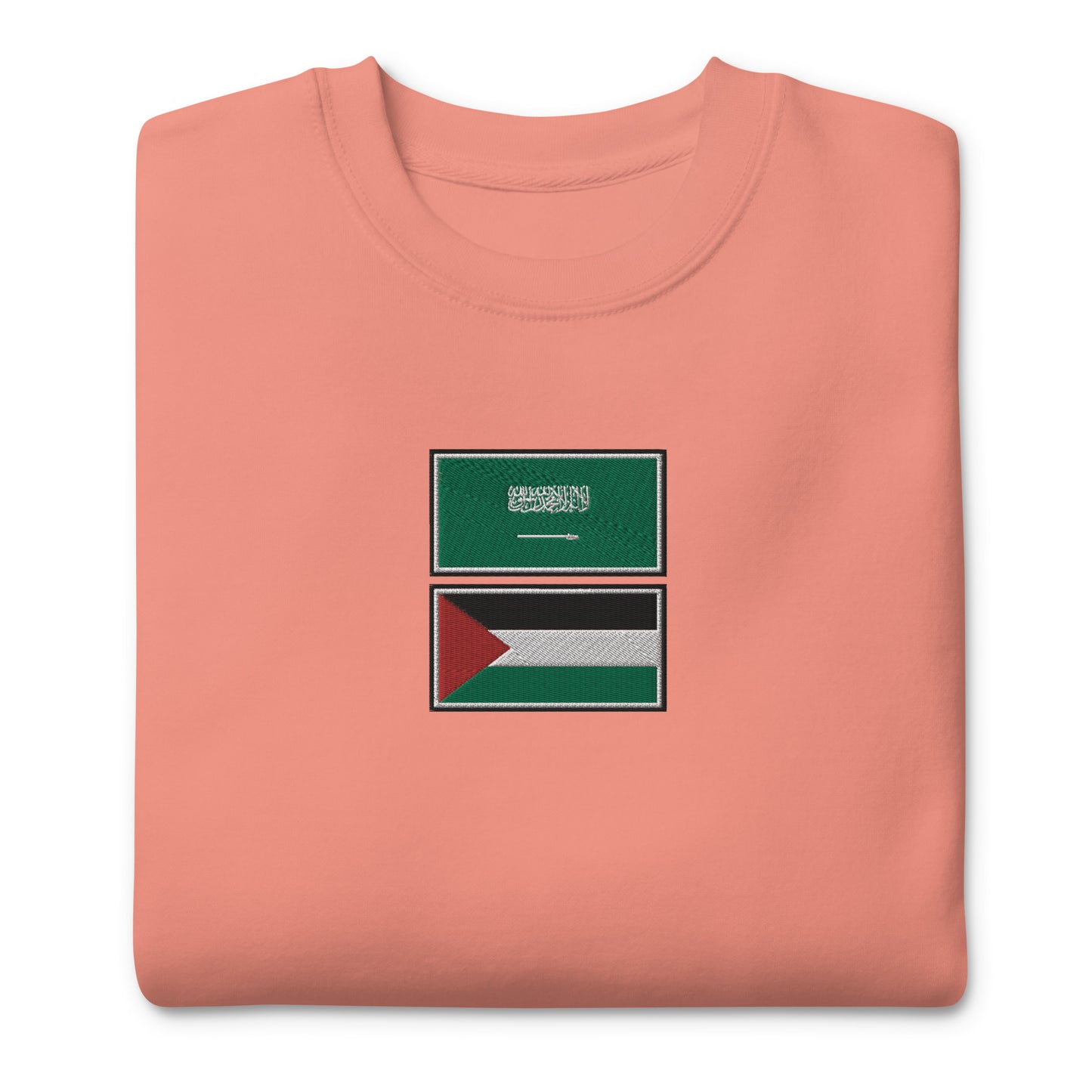 Saudi x Palestine Embroidered Unisex Sweatshirt