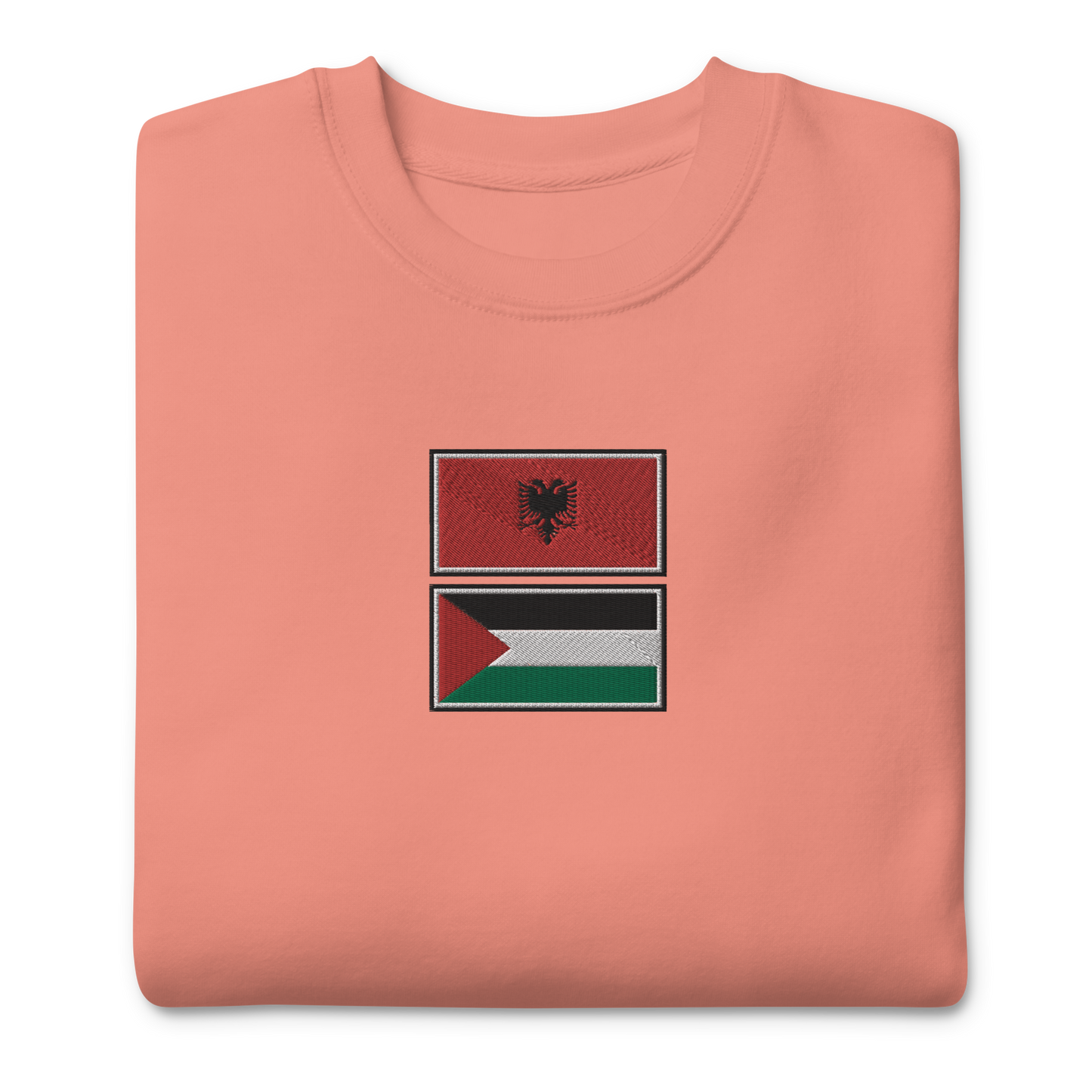 Albania x Palestine Embroidered Unisex Sweatshirt