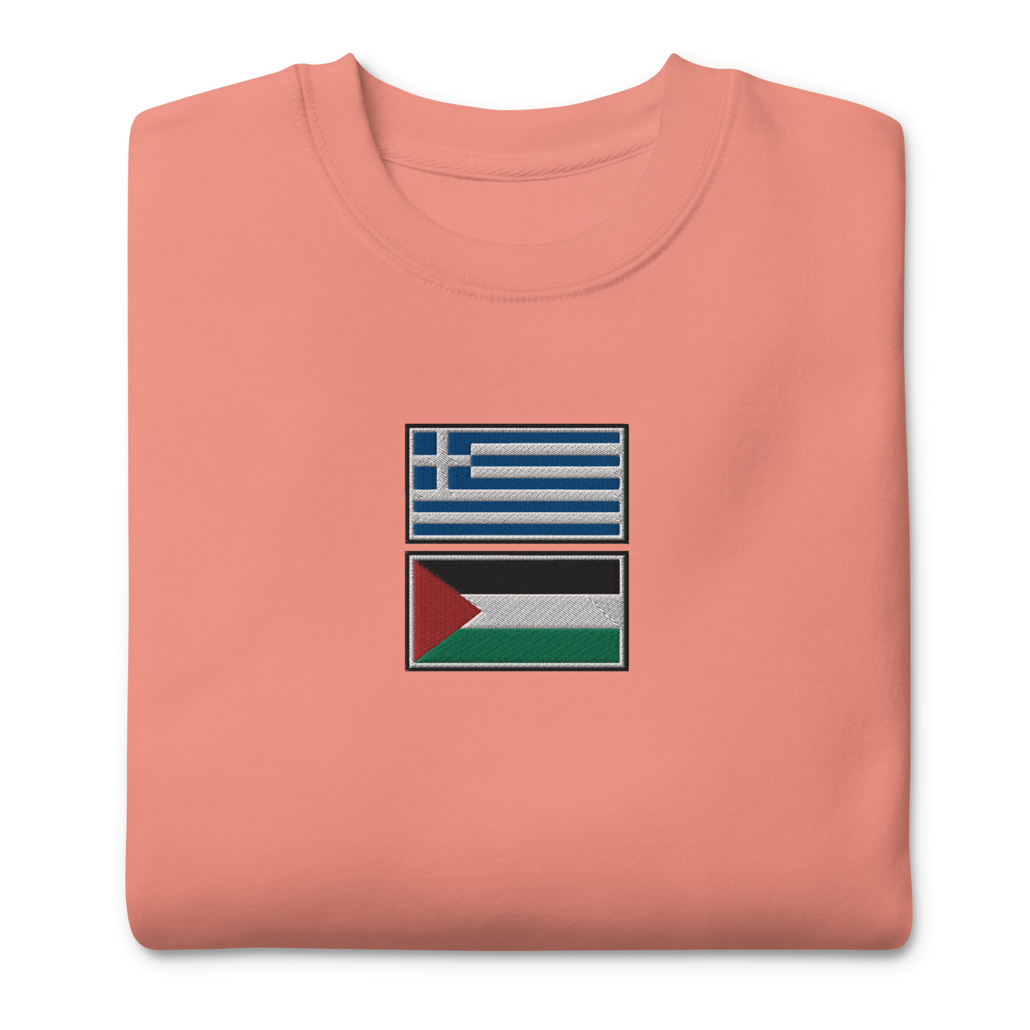 Greece x Palestine Embroidered Unisex Sweatshirt