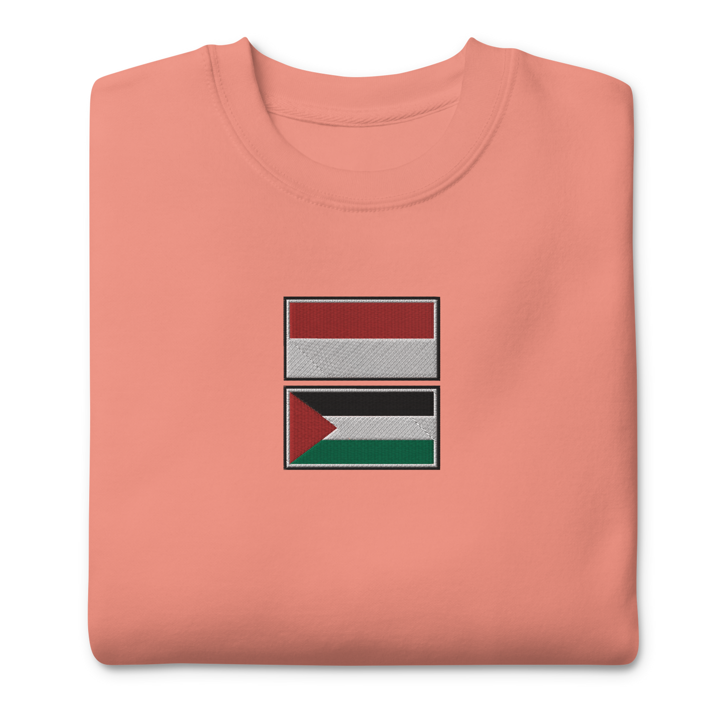 Indonesia x Palestine Embroidered Unisex Sweatshirt