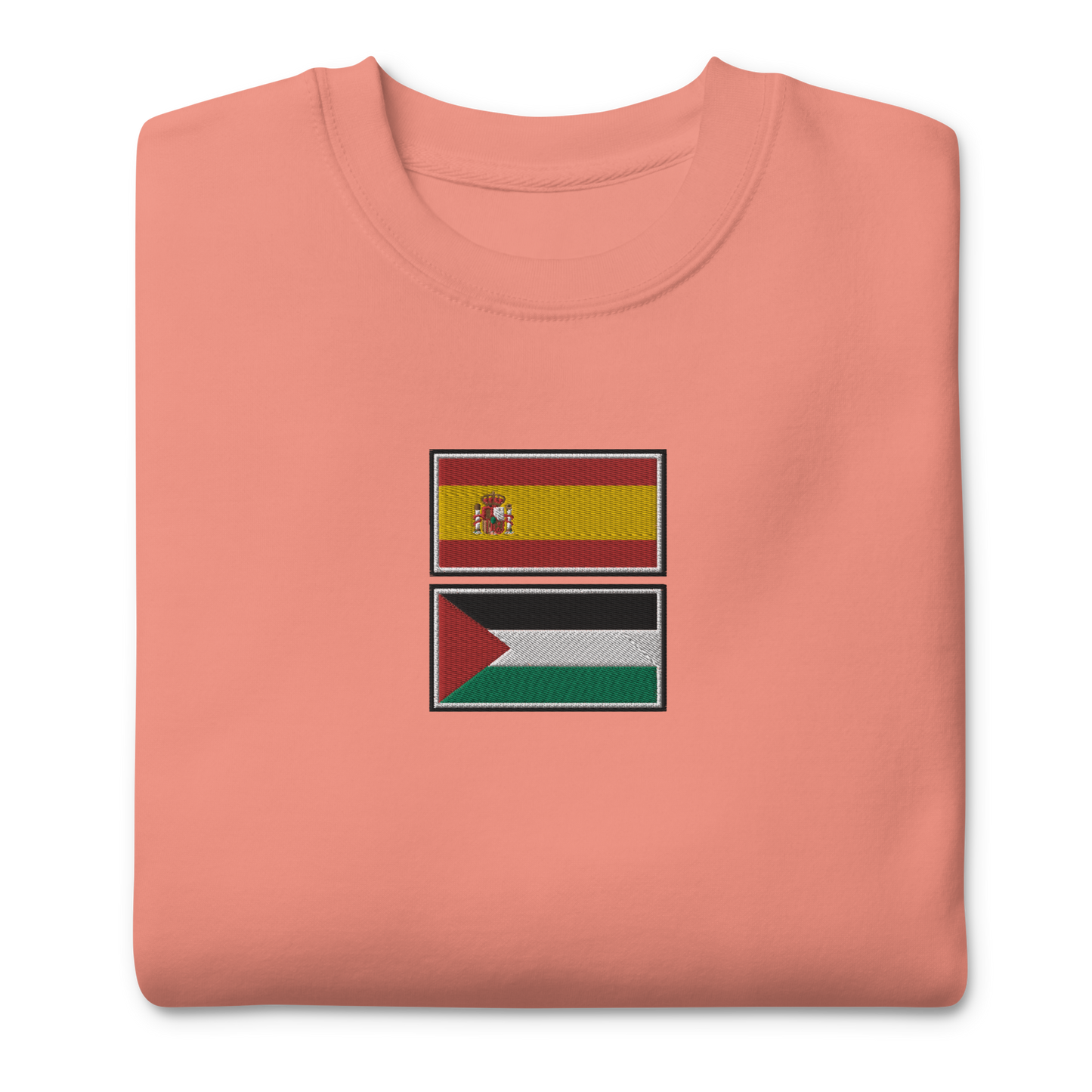 Spain x Palestine Embroidered Unisex Sweatshirt