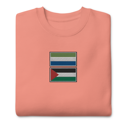 Sierra Leone x Palestine Embroidered Unisex Sweatshirt