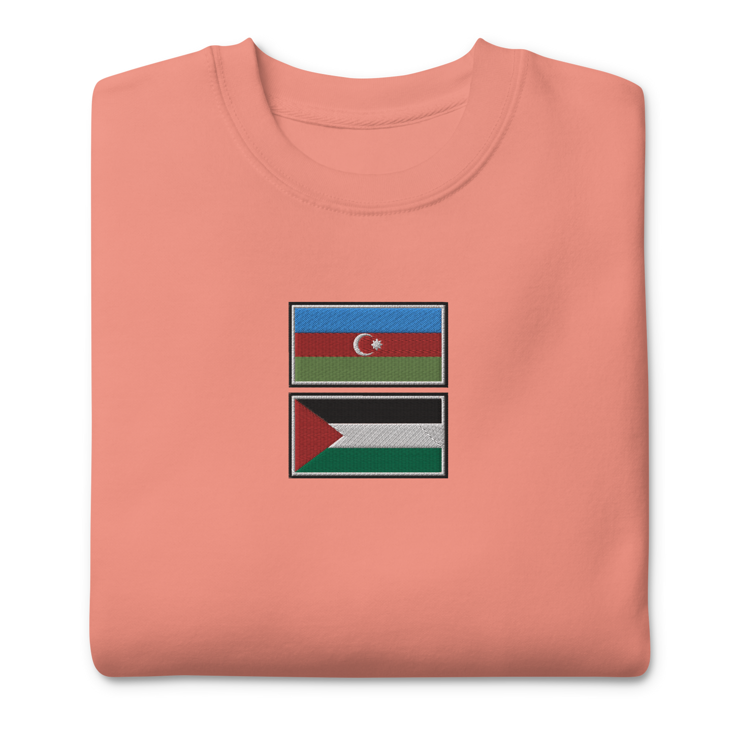 Azerbaijan x Palestine Embroidered Unisex Sweatshirt