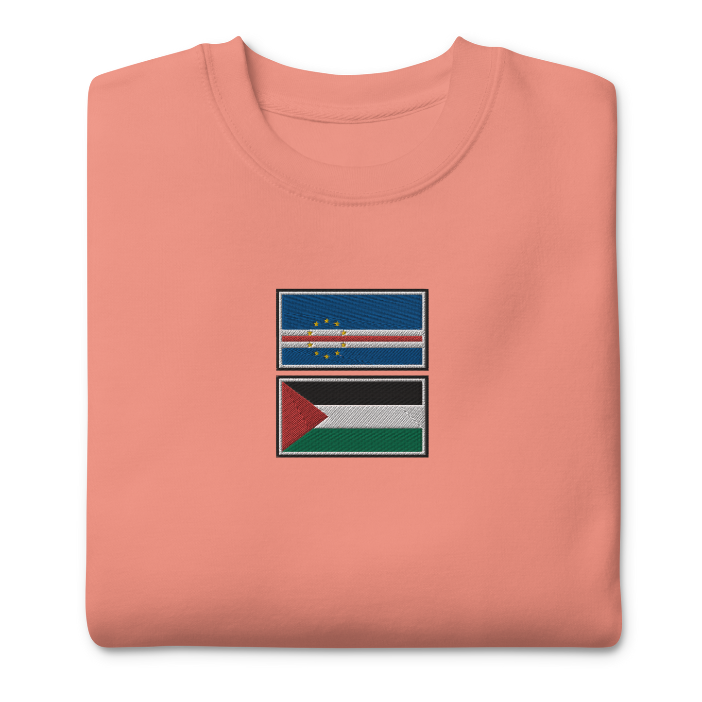 Cape Verde x Palestine Embroidered Unisex Sweatshirt