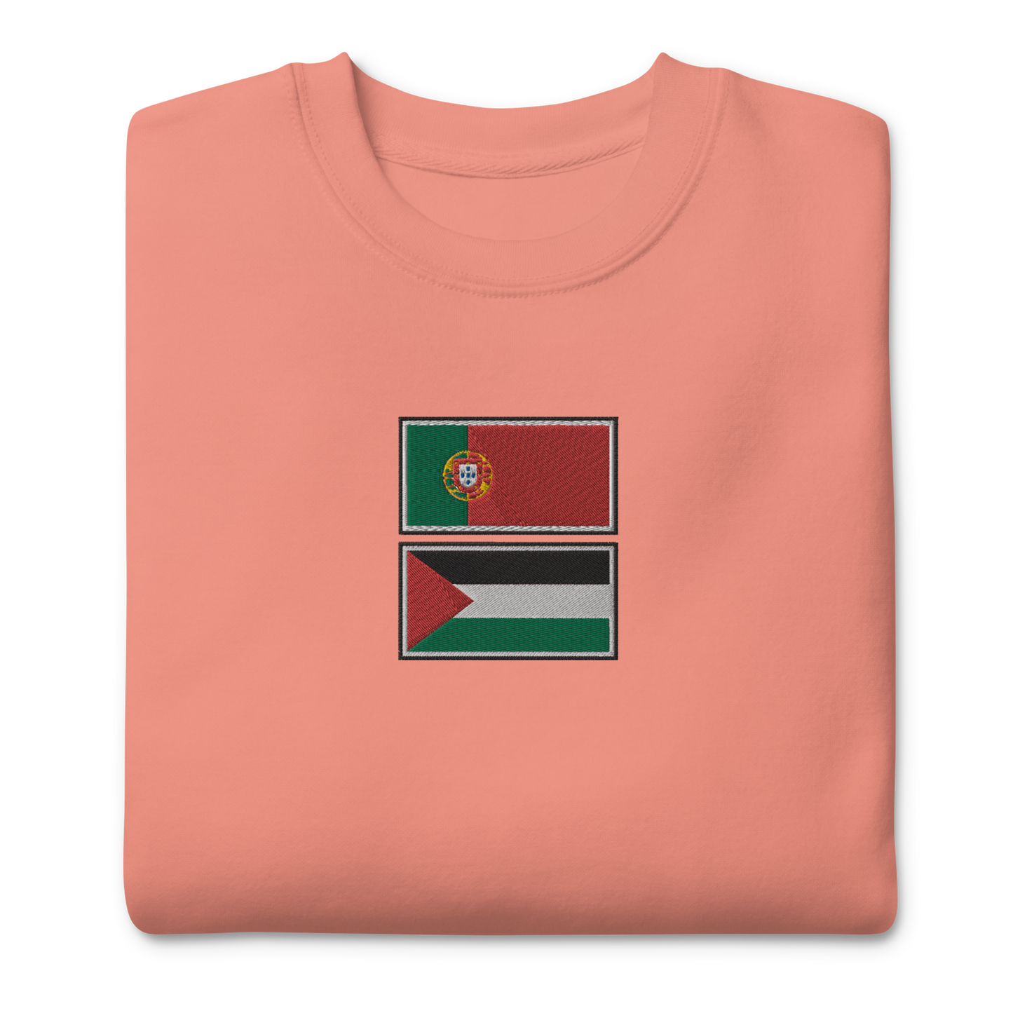 Portugal x Palestine Embroidered Unisex Sweatshirt