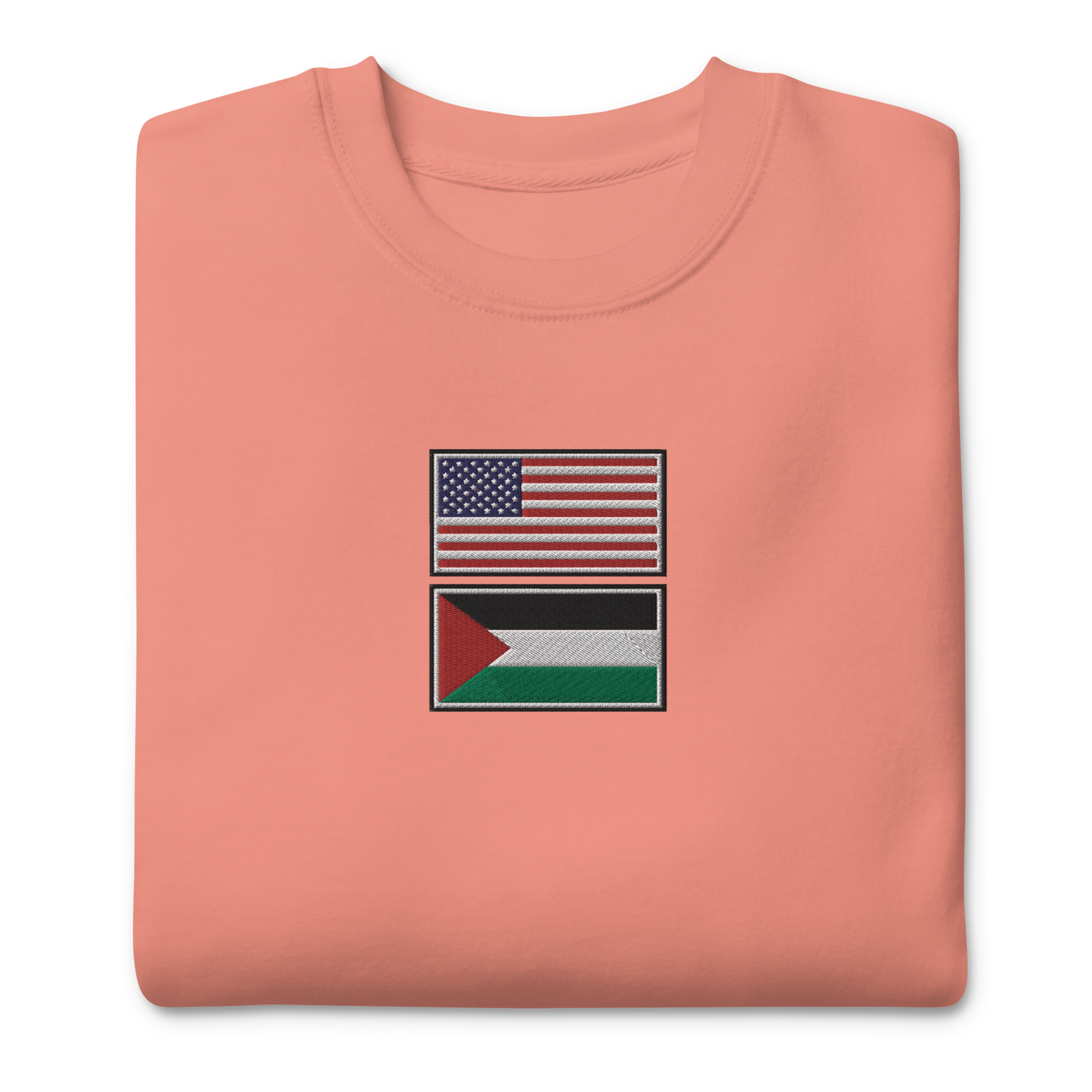 USA x Palestine Embroidered Unisex Sweatshirt