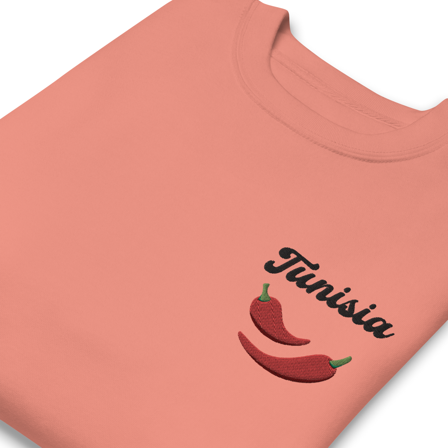 Tunisia Red Pepper Embroidered Unisex Sweatshirt 🌶️