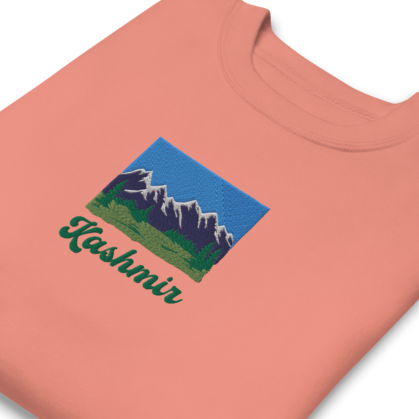 Kashmir Mountains Embroidered Unisex Sweatshirt