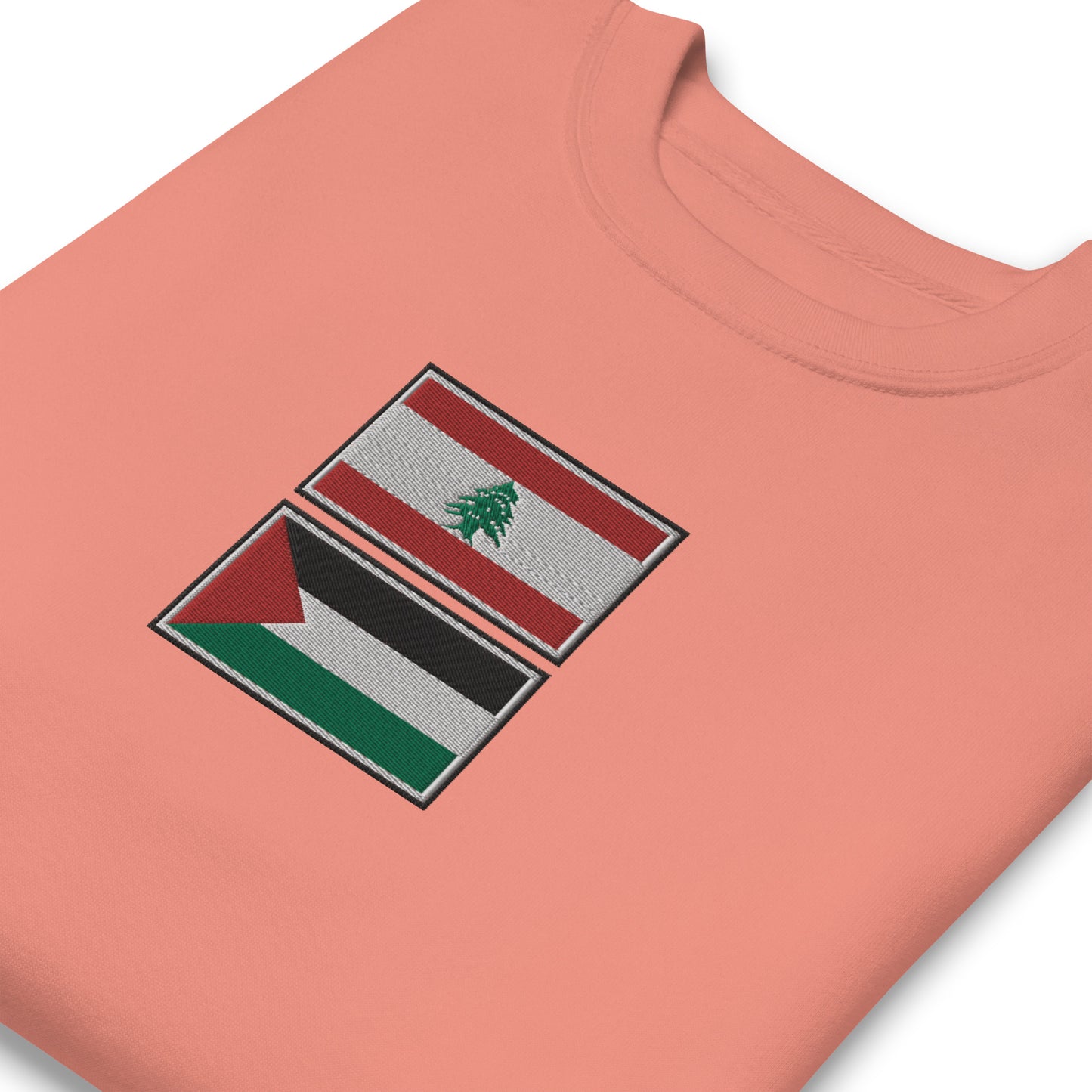 Lebanon x Palestine Embroidered Unisex Sweatshirt