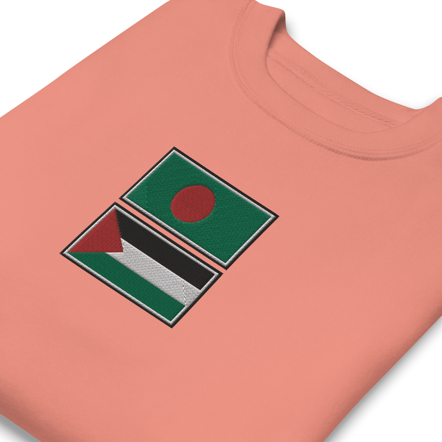 Bangladesh x Palestine Embroidered Unisex Sweatshirt