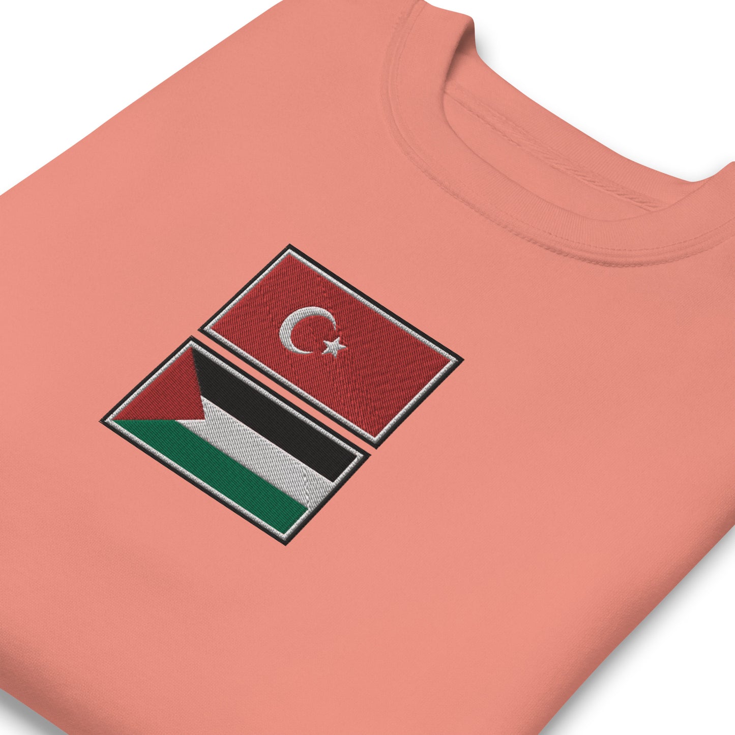 Türkiye x Palestine Embroidered Unisex Sweatshirt