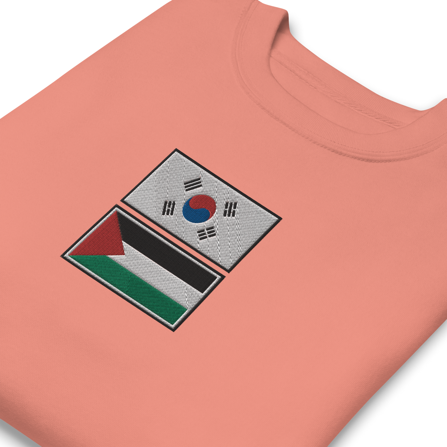 South Korea x Palestine Embroidered Unisex Sweatshirt