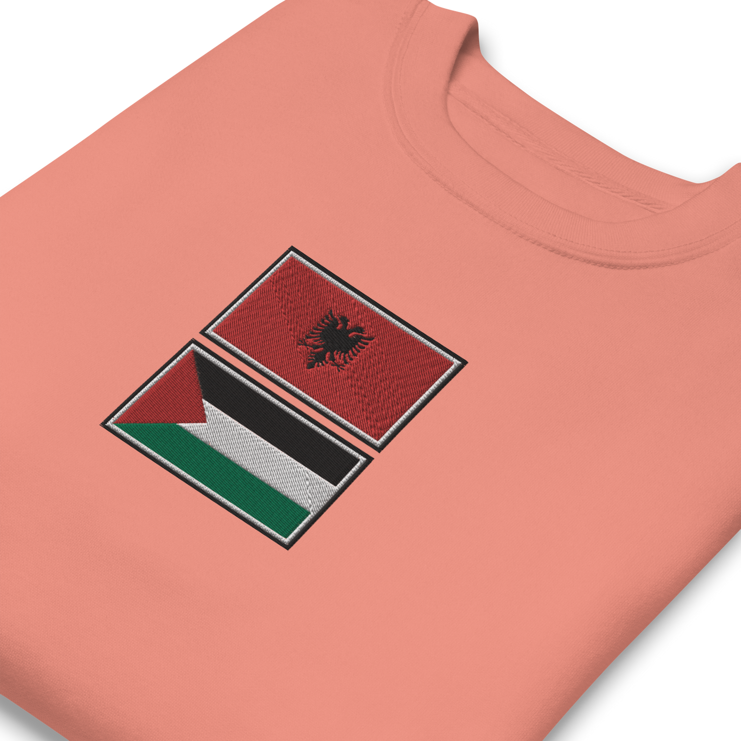 Albania x Palestine Embroidered Unisex Sweatshirt