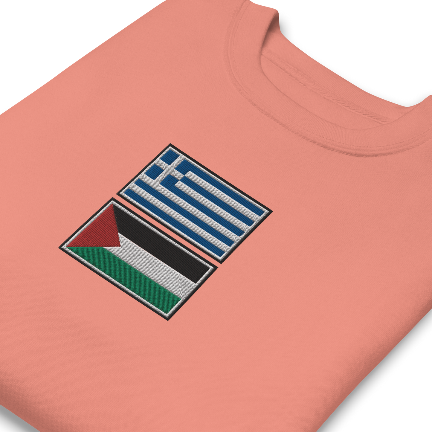 Greece x Palestine Embroidered Unisex Sweatshirt