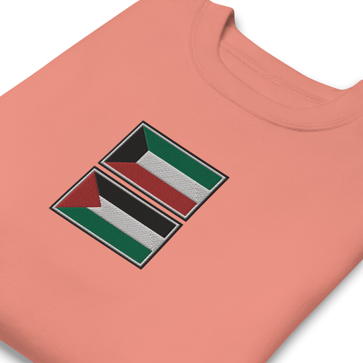 Kuwait x Palestine Embroidered Unisex Sweatshirt