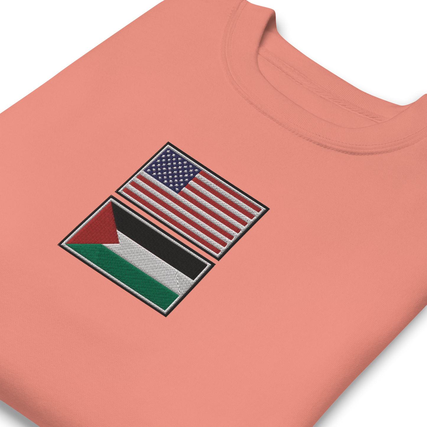 USA x Palestine Embroidered Unisex Sweatshirt