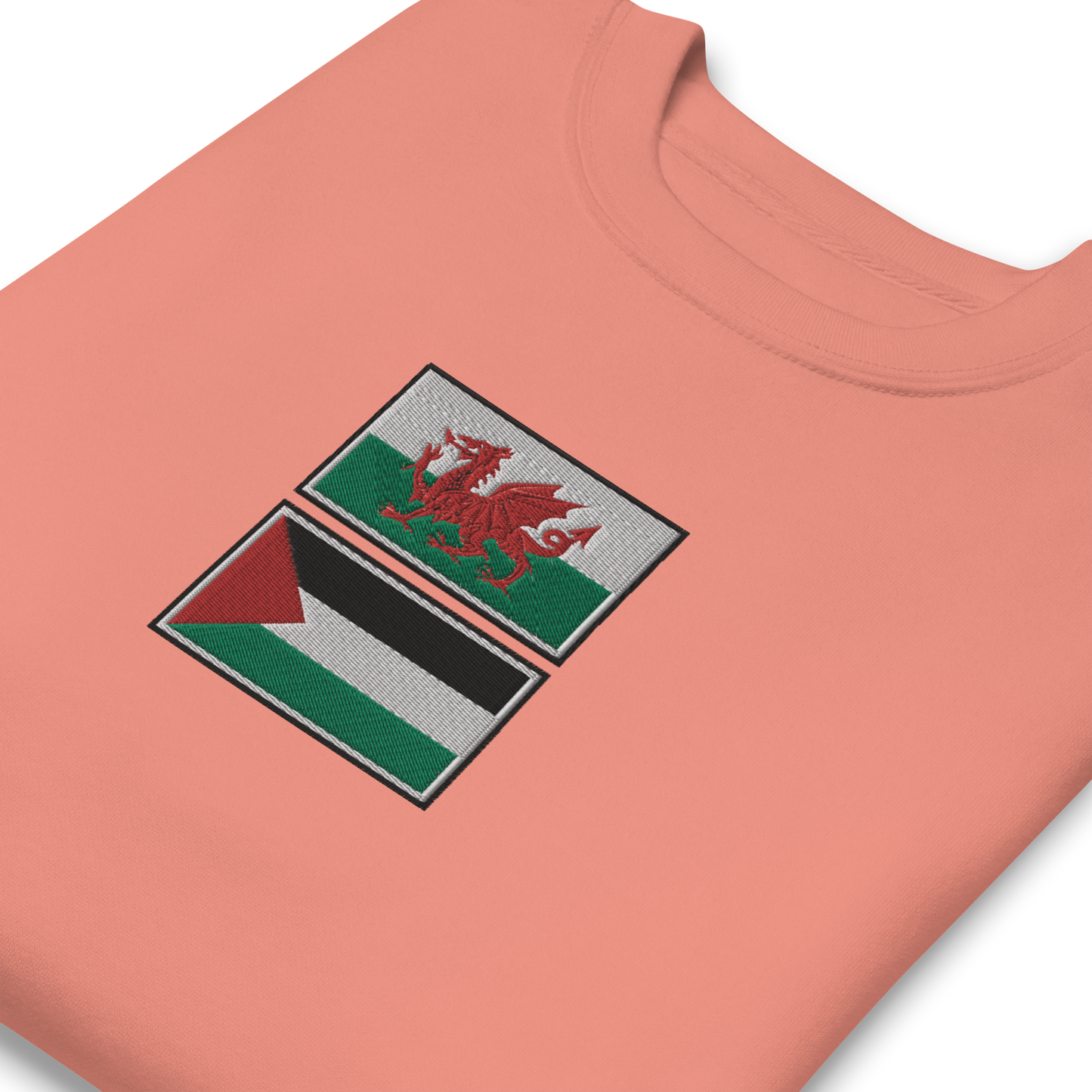 Wales x Palestine Embroidered Unisex Sweatshirt