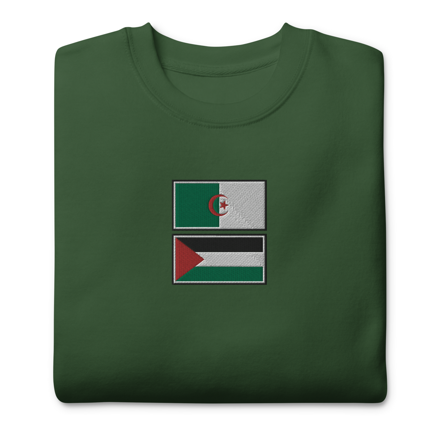 Algeria x Palestine Embroidered Unisex Sweatshirt