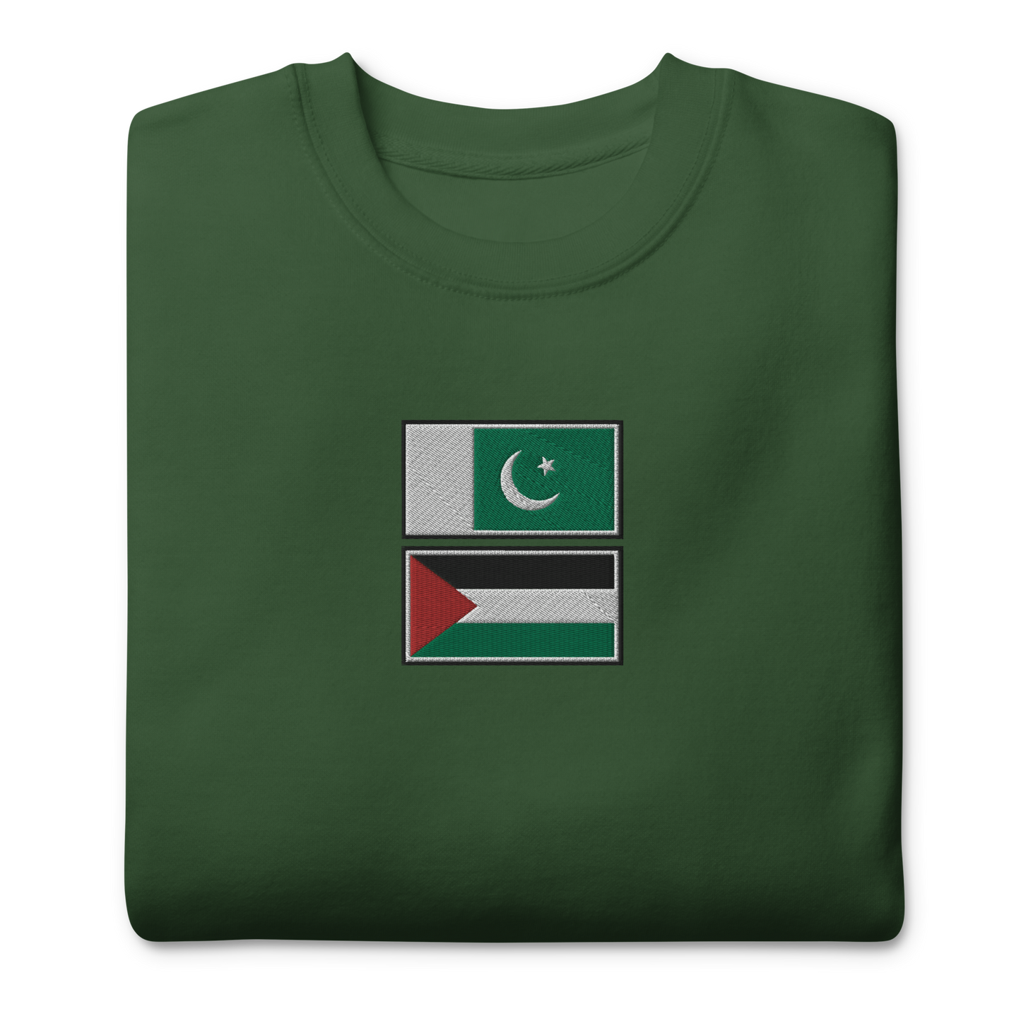 Pakistan x Palestine Embroidered Unisex Sweatshirt