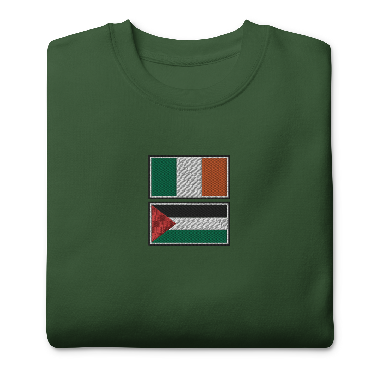 Ireland x Palestine Embroidered Unisex Sweatshirt