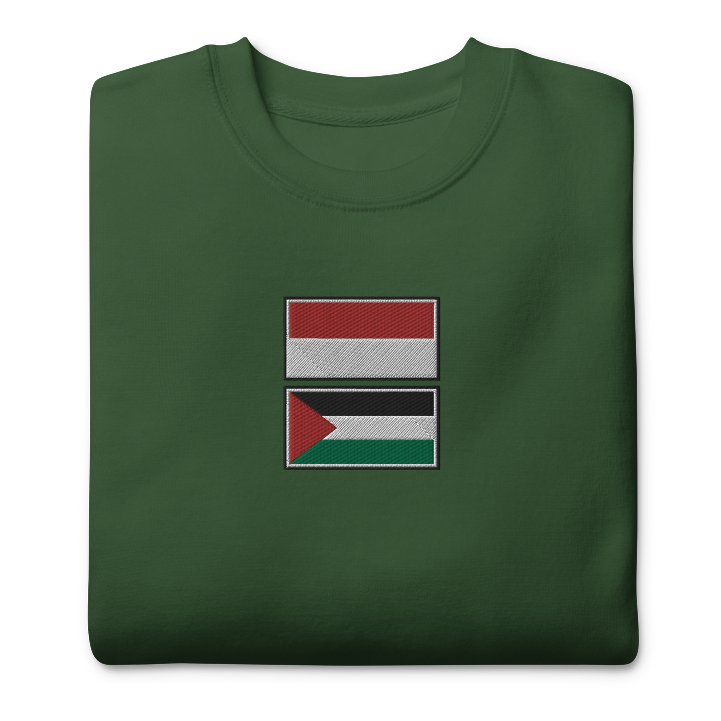 Indonesia x Palestine Embroidered Unisex Sweatshirt