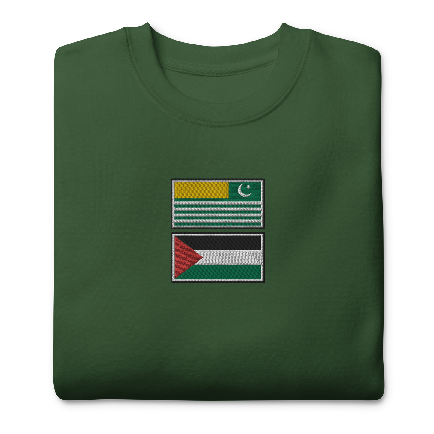 Kashmir x Palestine Embroidered Unisex Sweatshirt