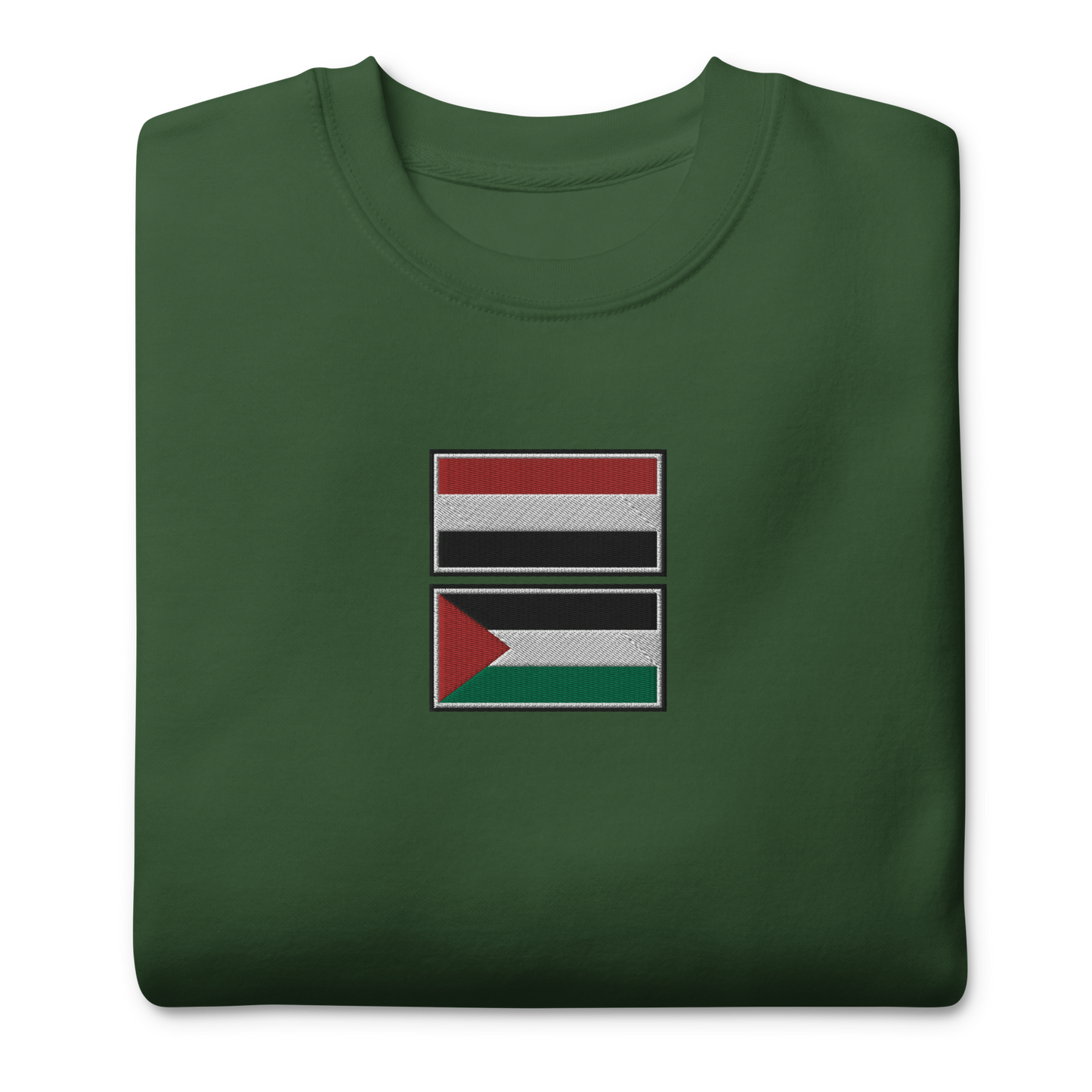 Yemen x Palestine Embroidered Unisex Sweatshirt