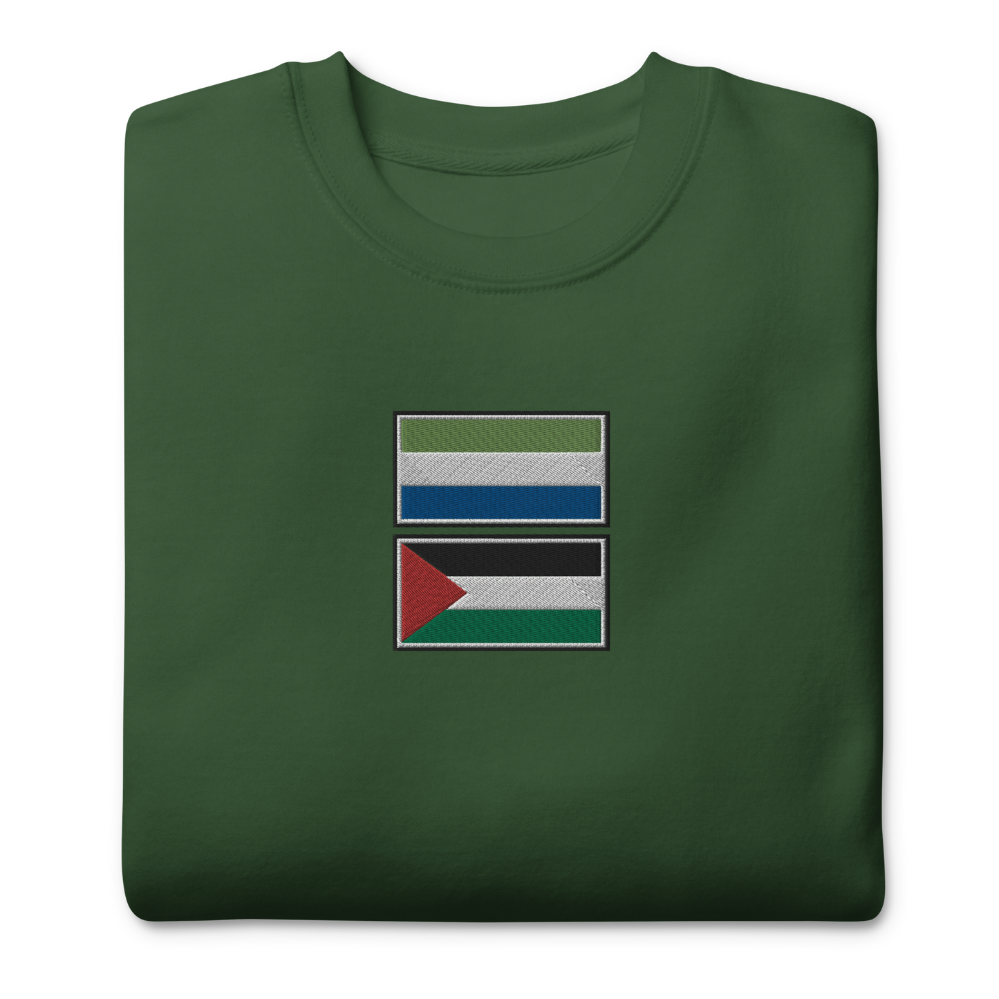 Sierra Leone x Palestine Embroidered Unisex Sweatshirt