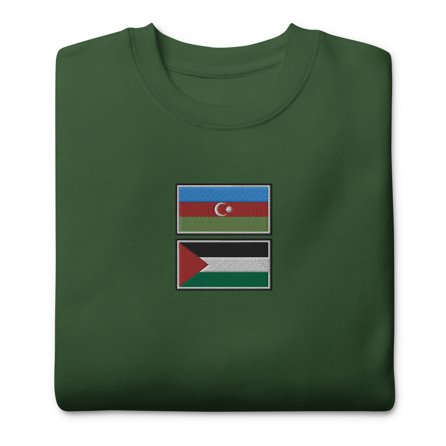 Azerbaijan x Palestine Embroidered Unisex Sweatshirt